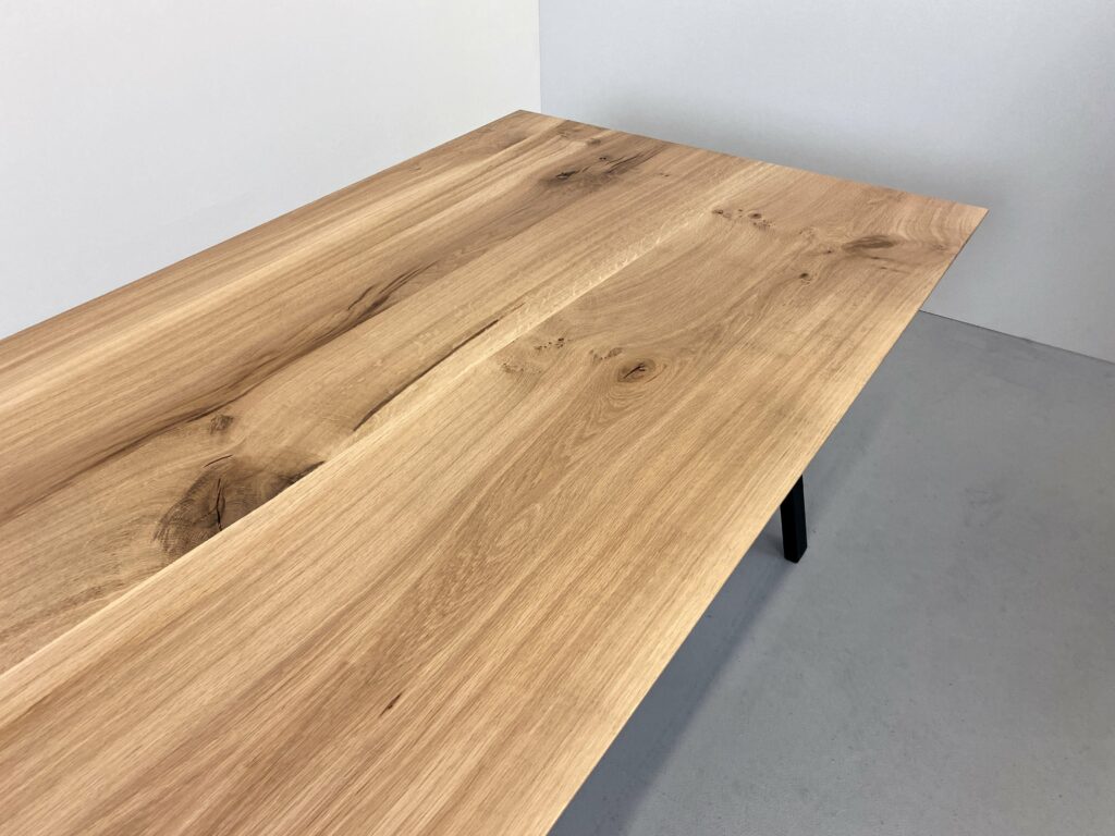 Table à manger bois massif et métal / Hameau 200x100 cm