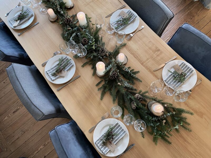 Table de Noël nature / DIY