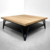 Table basse double plateau Variation acier et bois massif