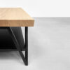 Table basse double plateau Variation acier et bois massif