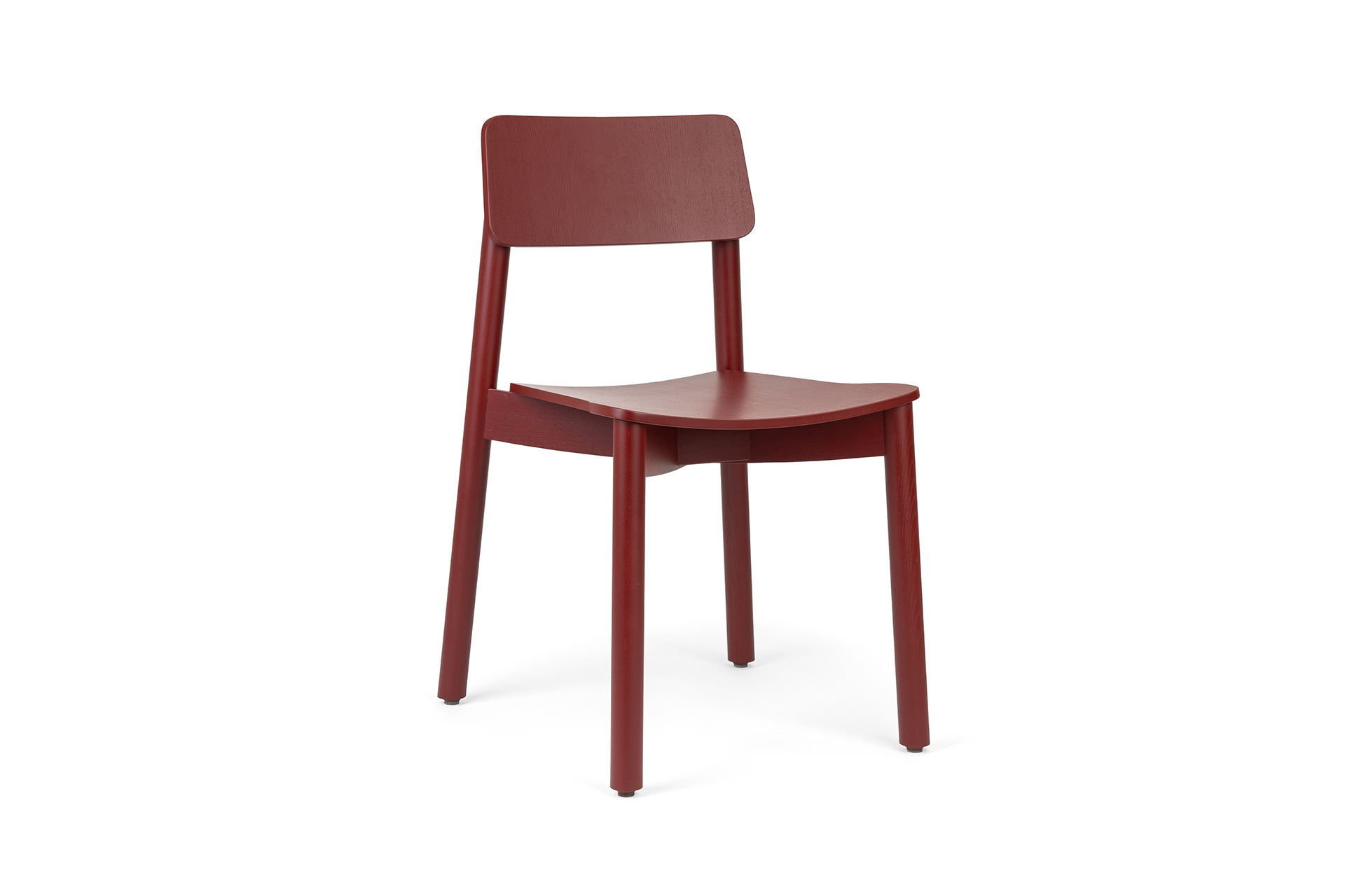 Chaise en bois Fenabel Mine frêne teinté rouge FARO